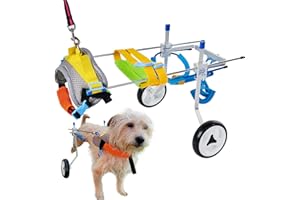 BAKYAR Adjustable Dog Wheelchair for Back Legs| Pet Wheelchairs with Disabled Hind Legs Walking|Stabel & Light Weight (7-Size) (XSLW)