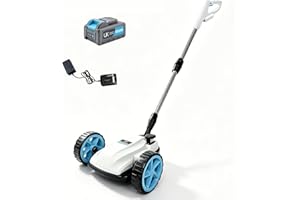 40V Lawn Mower Cordless Small 9IN Lawn Mowers Battery Handy Lawn Mower for lawns up to to 50 m² with Mulching Function and 3 