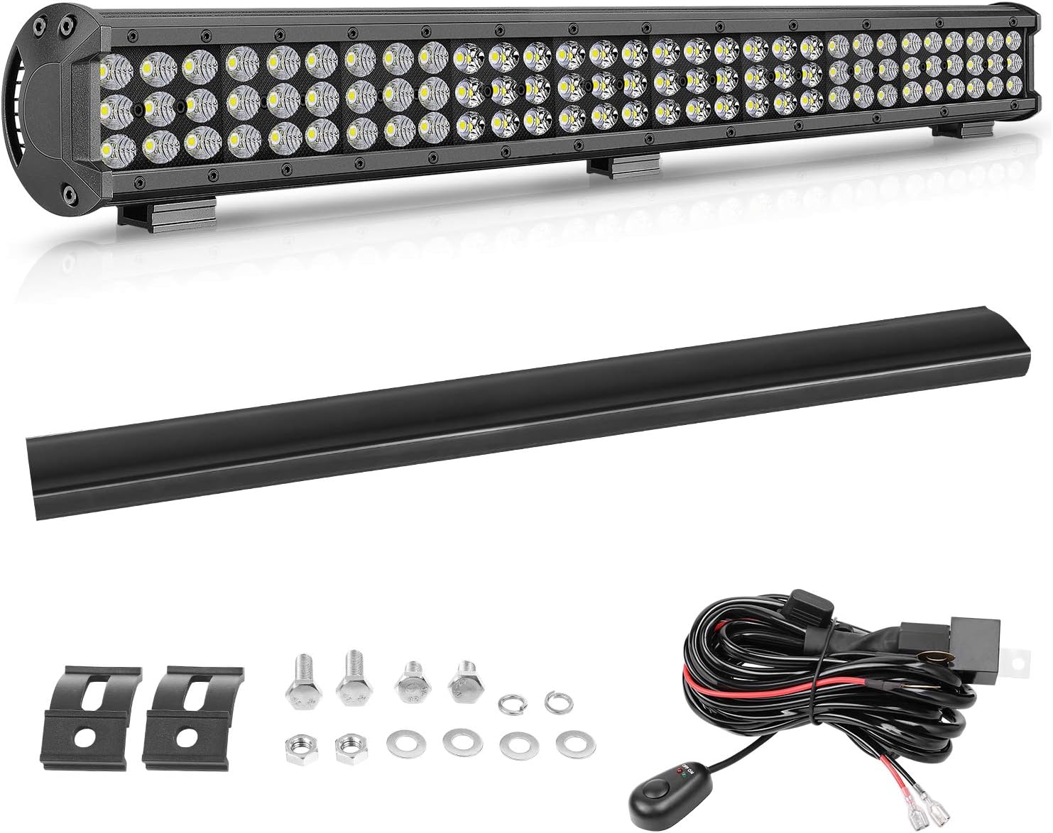 LED Light Bar 30 Inch Auto Power Plus 270W CREE Light Bar with Wiring Harness Off Road LED