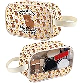 XYANFA Highland Cow Clear Makeup Bag Highland Cow Lover Gift Just a Girl Who Loves Highland Cows Travel Toiletry Bag Organizer Pouch Cosmetic Bag (Highland COW 2Tm)