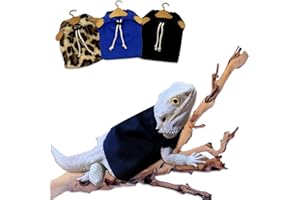 HOKABLE Lizard Clothes Bearded Dragon Hoodie Sweater Jacket Small Pet Costume Flannel Apparel for Reptiles Party Cosplay Props Chameleon Outfit Reptile Clothing Accessories