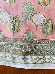 Ridhi Hand Block Print Tablecloth 100% Cotton