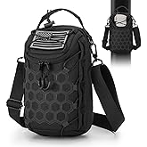 WOISIASO Small Magnetic Gym Bag, Mini Water Bottle Holder for Men and Women,Versatile Crossbody Bag for Gym,Travel,Work