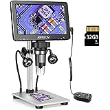 ANNLOV 7" LCD Digital Microscope with 32GB TF Card 1200X Maginfication 1080P Coin Microscope with Wired Remote,12MP Ultra-Pre
