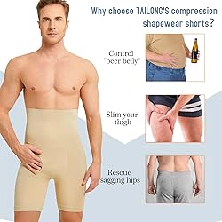 TAILONG Men Tummy Control Shorts High Waist