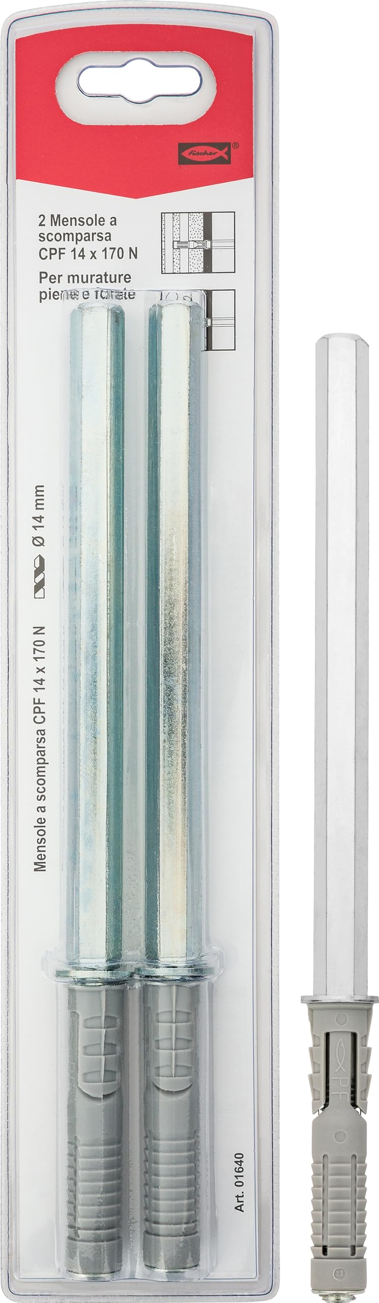 Hidden Shelves Fischer Art.CPF Blister 2PZ