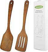 Thimmamma Wooden Spatula Set 12 Inch Slotted Turner Nonstick