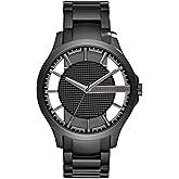 A|X Armani Exchange Men's Watch with Three-Hand Analog Display and Date Window, Watch for Men with Stainless Steel or Leather Band