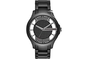 A｜X ARMANI EXCHANGE A|X Armani Exchange Men's Watch with Three-Hand Analog Display and Date Window, Watch for Men with Stainless Steel or Leather Band