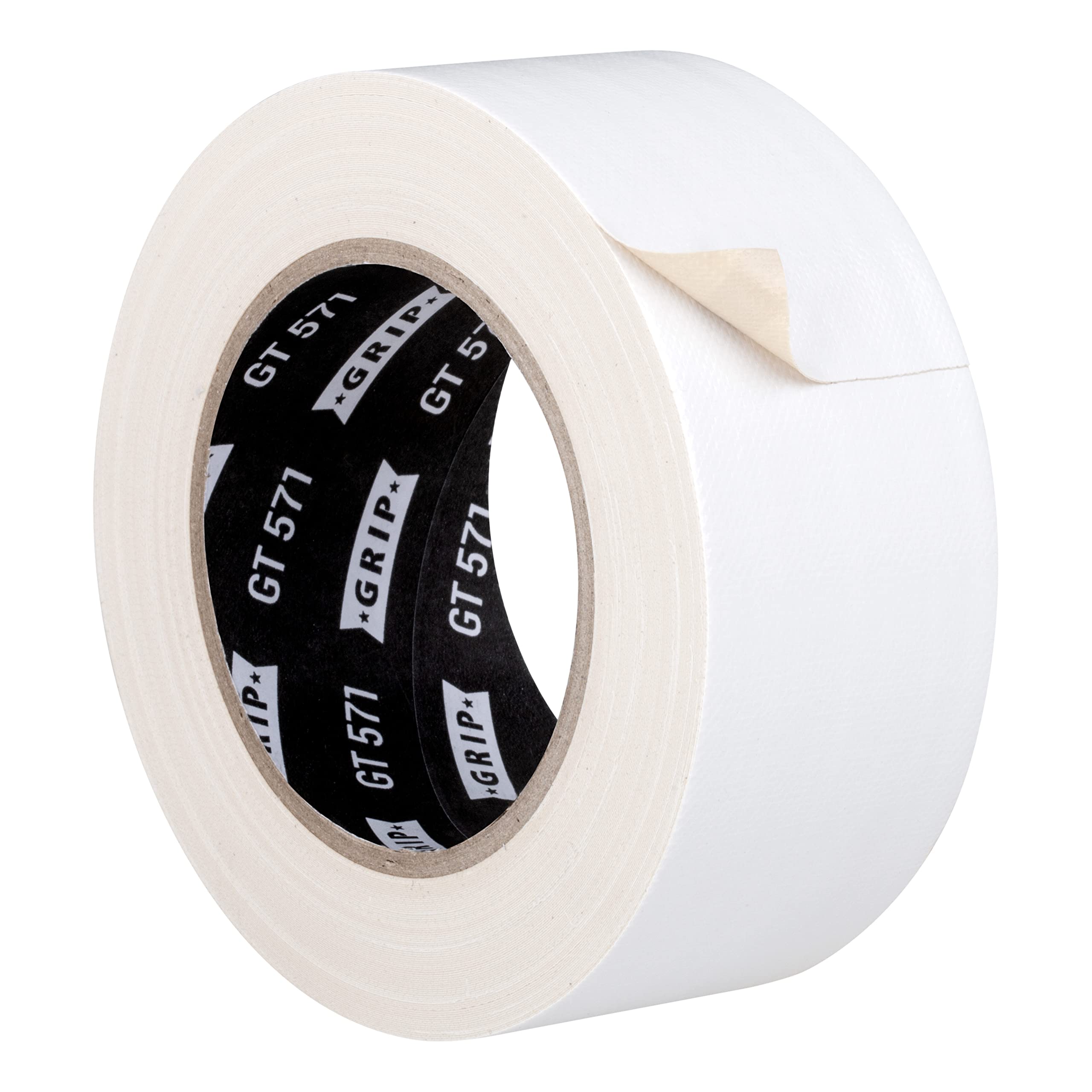 GRIP Eventbasics White 50 mm x 25 m Gaffa Tape GT 571 for Repairing, Bundling and Fixing - Premium Fabric Tape, Removable, Weatherproof, Temperature Resistant