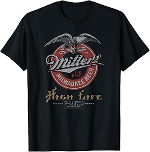 Coors Classic Miller High Life Vintage Beer Logo T-Shirt Small