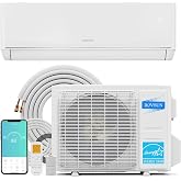 ROVSUN 9,000 BTU Smart WIFI Mini Split AC/Heating System with Inverter &amp; APP Control, 23 SEER2 Ductless Split Air Conditioner with Pre-Charged Condenser, Heat Pump &amp; Installation Kit, 115V