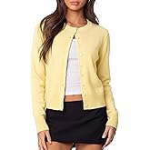 Darong Women's Lightweight Cardigan Sweater Long Sleeve Button Down Crew Neck Spring Outfits Fashion 2026 Clothing