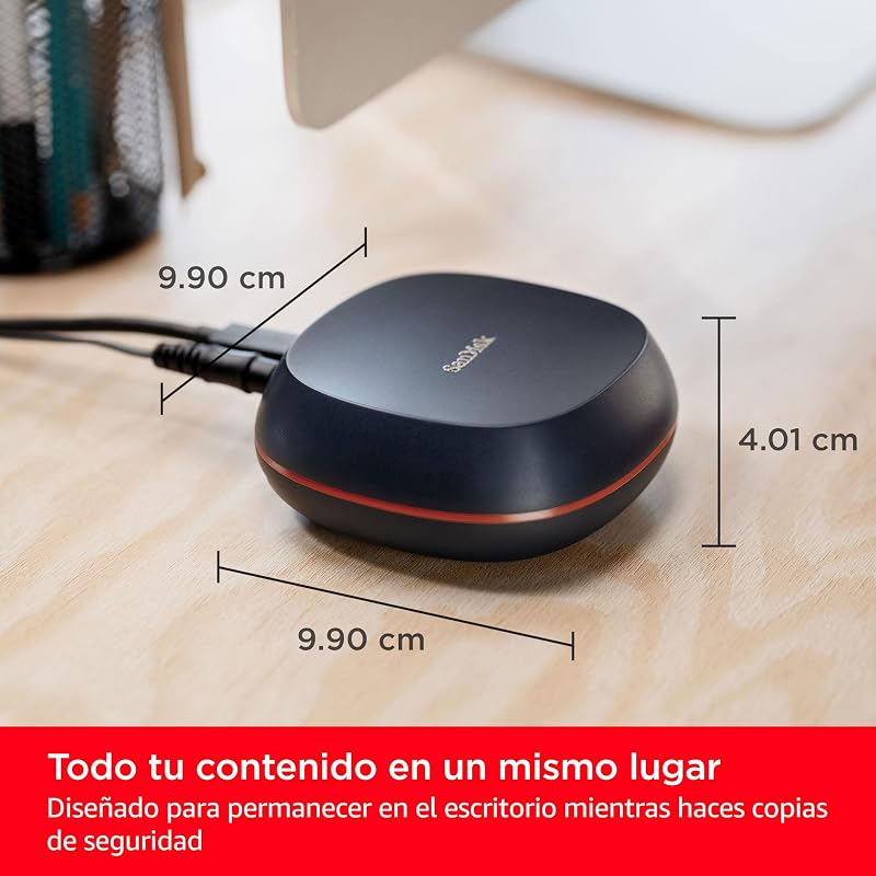 Unidade de mesa sandisk de 4 tb, disco ssd externo, unidade de estado sólido de alta capacidade com usb tipo c e velocidade de leitura de até 1000 mb/s