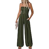 PRETTYGARDEN Jumpsuits for Women Dressy 2026 Summer Sleeveless Casual Wide Leg Rompers Spring Cruise Vacation Outfits