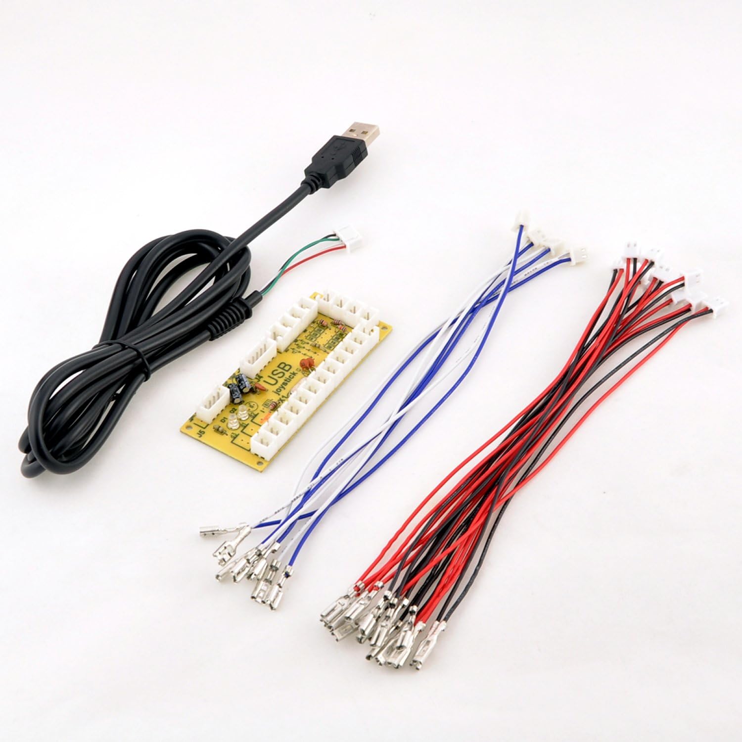 Droya Zero Delay Arcade USB Encoder Pc to Joystick for Mame Jamma & Other Pc Fighting Games(for 2pin Joystick + Sanwa Style Push Button)