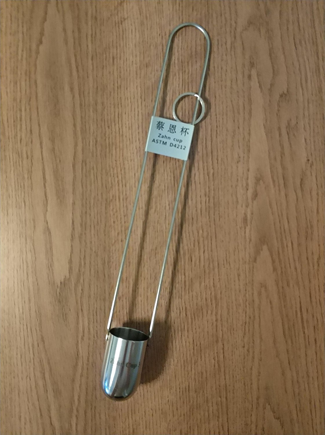 Zahn Cup Dip Type Immersion Viscosity 1 Cup Stainless Steel