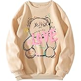 Floerns Women's Letter Graphic Print Long Sleeve Sweatshirt Pullover Tops