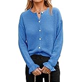 Saodimallsu Womens Cardigan Sweaters Button Down Knit 2025 Fall Ruffle Long Sleeve Sweater Open Front Trendy Outwear