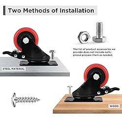 Caster Wheels, Heavy Duty 2 Inch Casters Set of