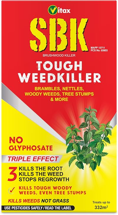 Vitax Brushwood Killer Tough Weedkiller 1L Kills Roots Brambles Nettles