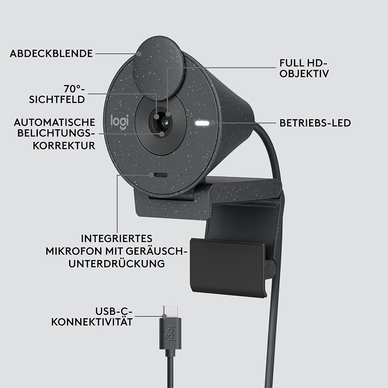 Brio 300 Full HD-Webcam mit Sichtschutz