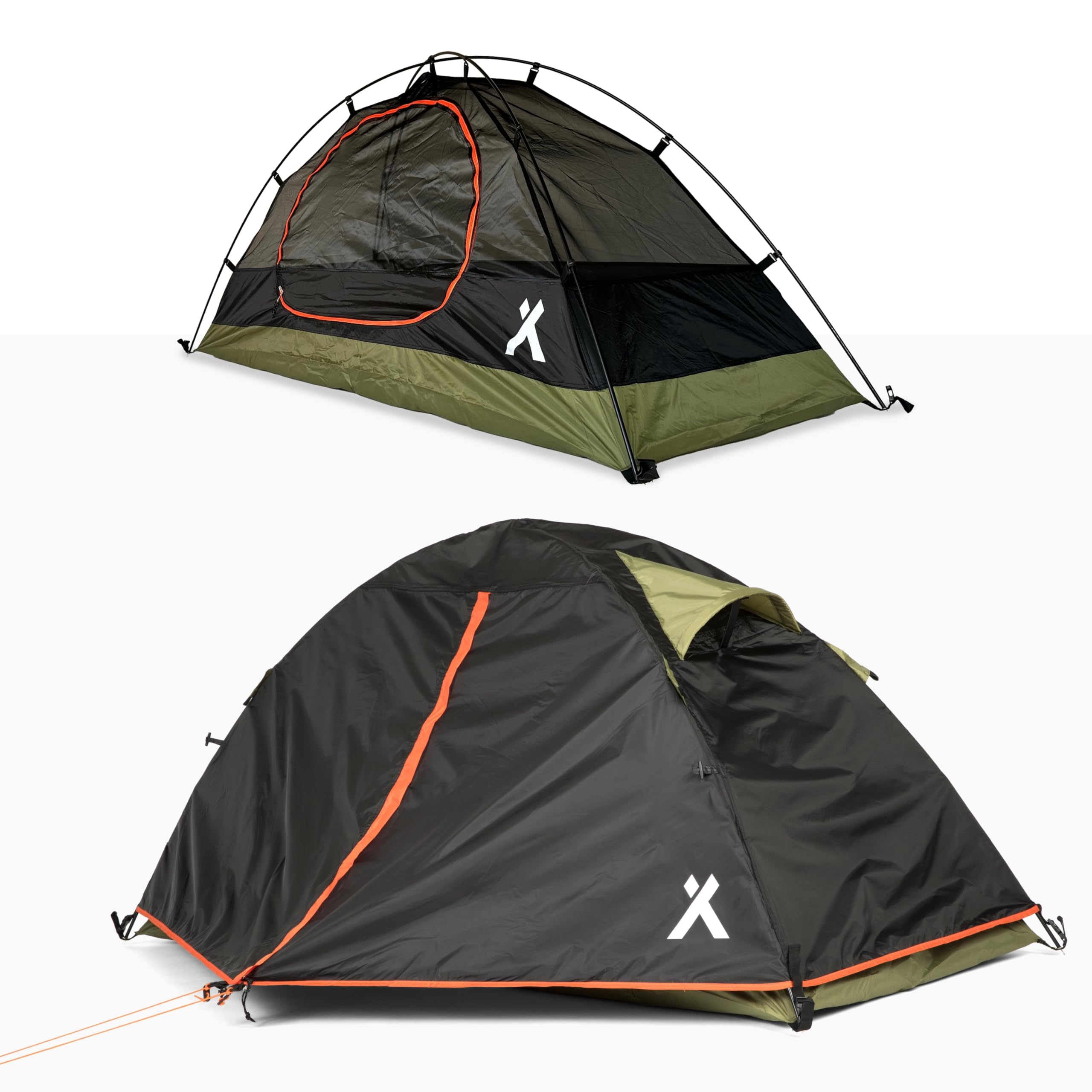 Bear Grylls 1 Person Hiking & Backpacking Tent - 3 Season Ultralight, Waterproof Tent for Camping with Rain Fly and Footprint - - Black