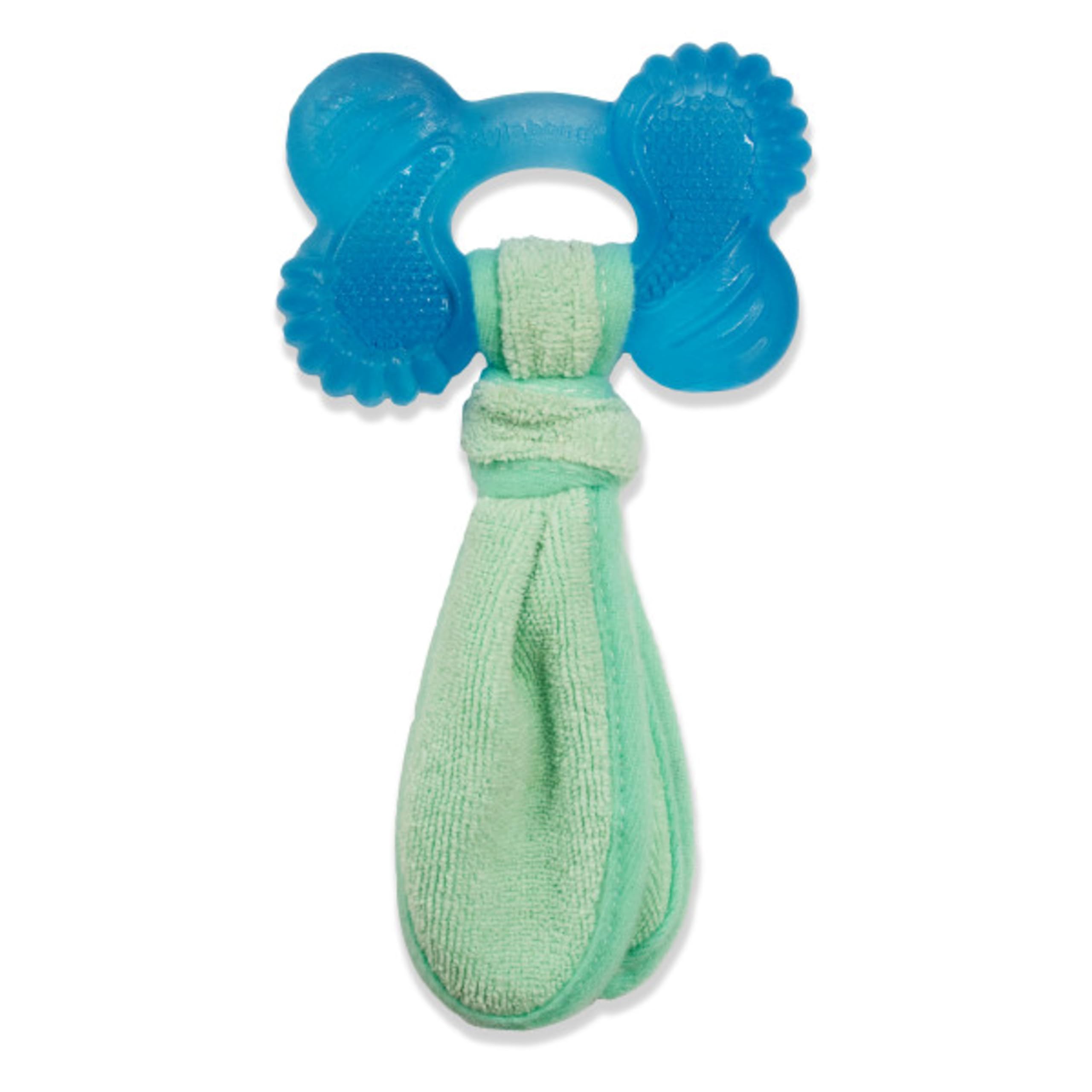 Nylabone Puppy Teething Chew Toy Freezer Bone with Soothing Cloth, Peanut Butter Flavour, S, for Puppies Up to 11 kg