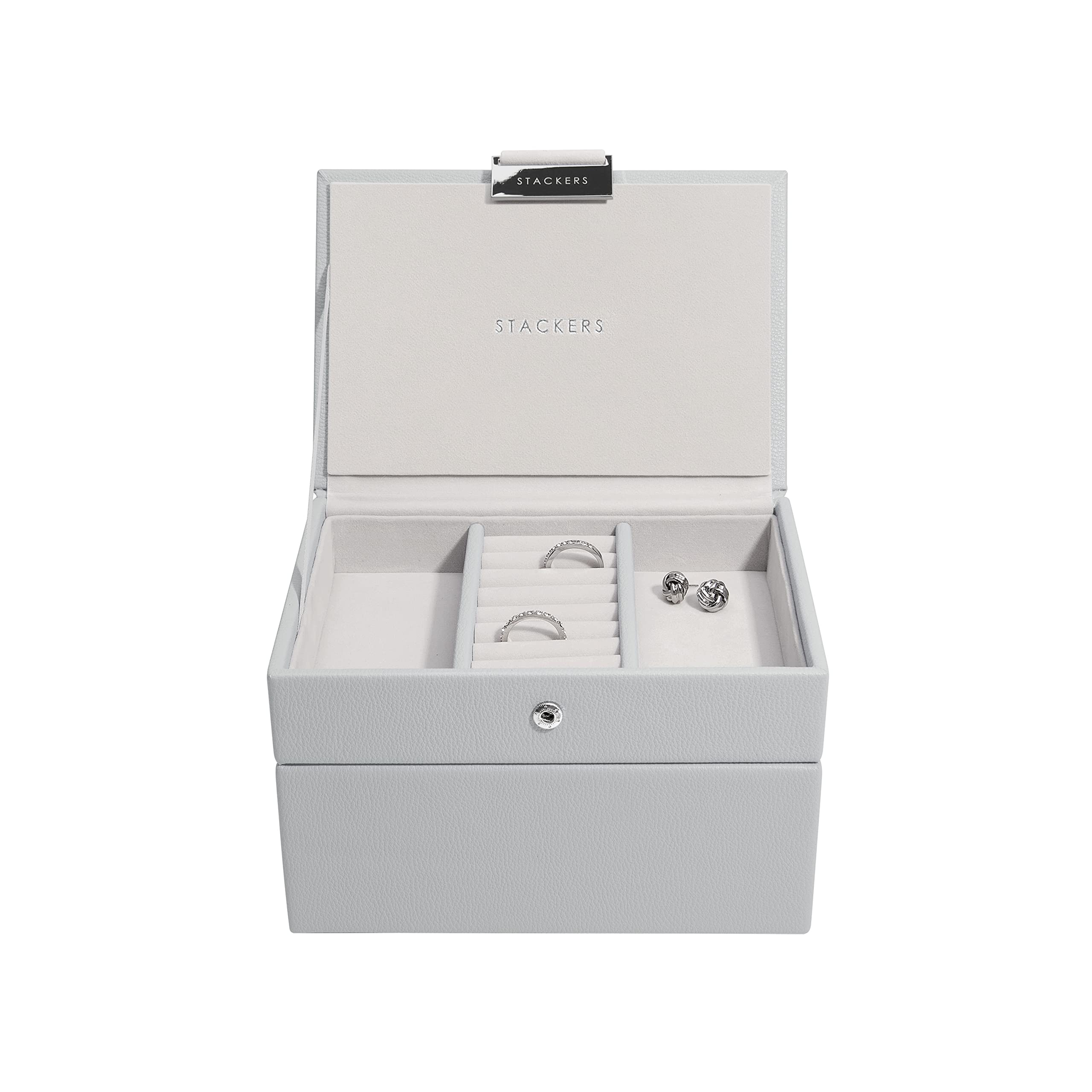 Stackers Pebble Grey Mini Jewellery Box - Set of 2