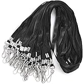 Bird Fiy Bulk Lanyards for Id Badges 50Pack Nylon Neck Flat Lanyard for Name Tag Badge Id Card