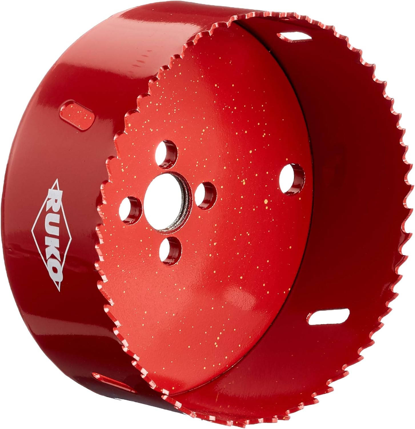 Ruko HSS Bi-Metal Hole Saw with Varied Toothing, Red Finish, 105 mm Diameter, R106105