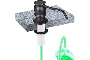 SAMODRA Soap Dispenser for Kitchen Sink, Brass Pump Head Oil-Rubbed Bronze Finish Built in Design with 39” Extension Tube Directly to Soap Bottle, No More Messy Refills(No Bottle)