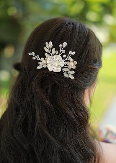 Amazon Com Missgrace Bridal Bridesmaid Wedding Silver Hair Comb