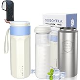 SOGOYFLA Portable Breast Milk Cooler Bottle - 11oz, 20+ Hours Cooling, Only 1.8 lbs, Breast Milk Cooler Bottle for Busy Mom (Cream)