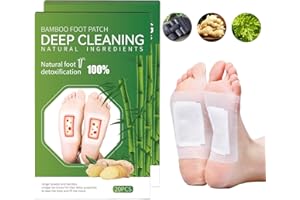 40PCS Bamboo Foot Patch/Natural Bamboo Foot Pads for Men and Women