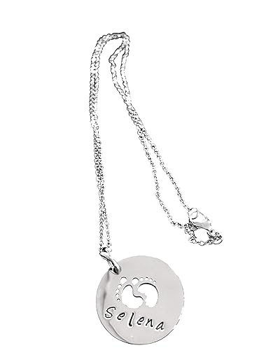 mother's day baby feet necklace