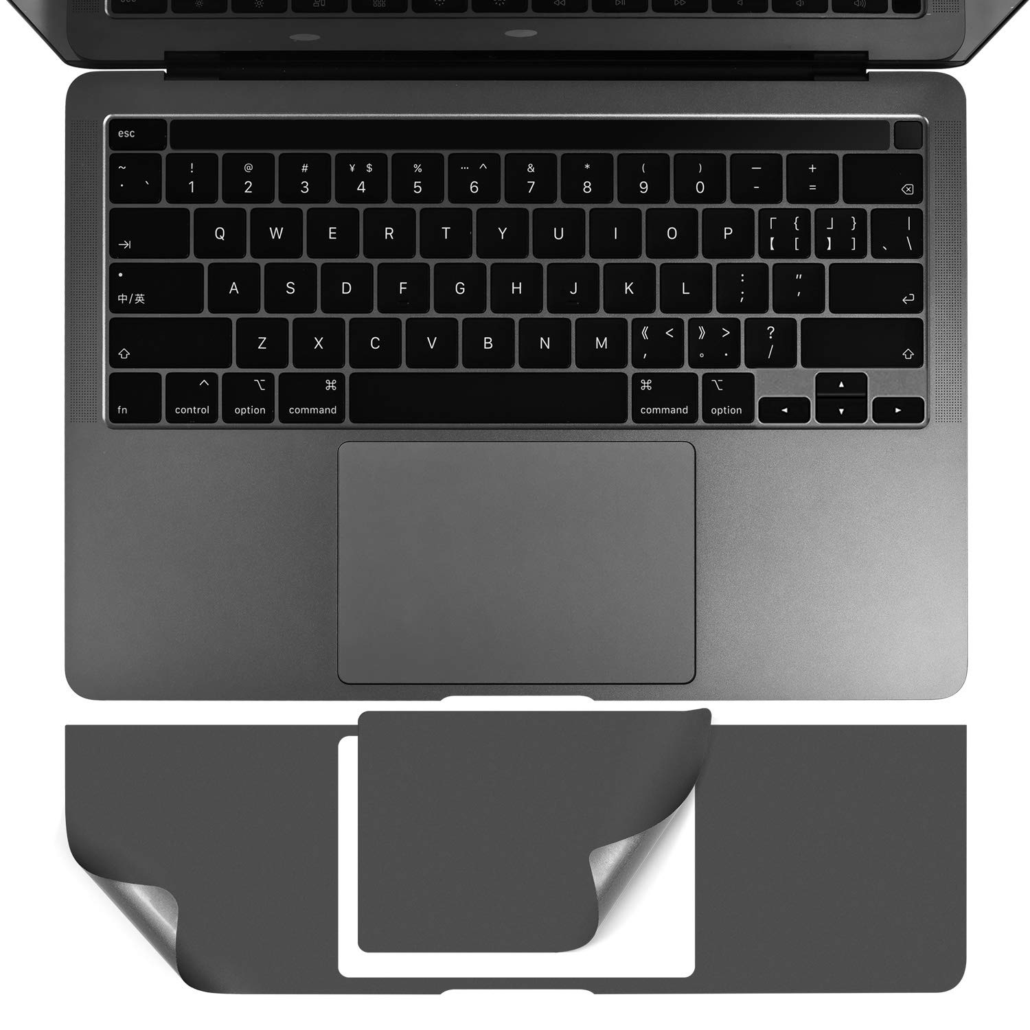 Photo 1 of CaseBuy MacBook Pro 13 inch Palm Rest Protector, Wrist Rest Cover with Trackpad Skin for MacBook Pro 13 inch M2 M1 A2338 A2289 A2251 2023 2022 2021 2020, Space Grey