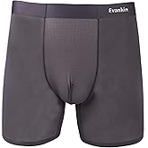Evankin Ice Silk Mens Mesh Boxer Brief Long Leg Ultra-Thin Underwear Breathable Cool Underpants