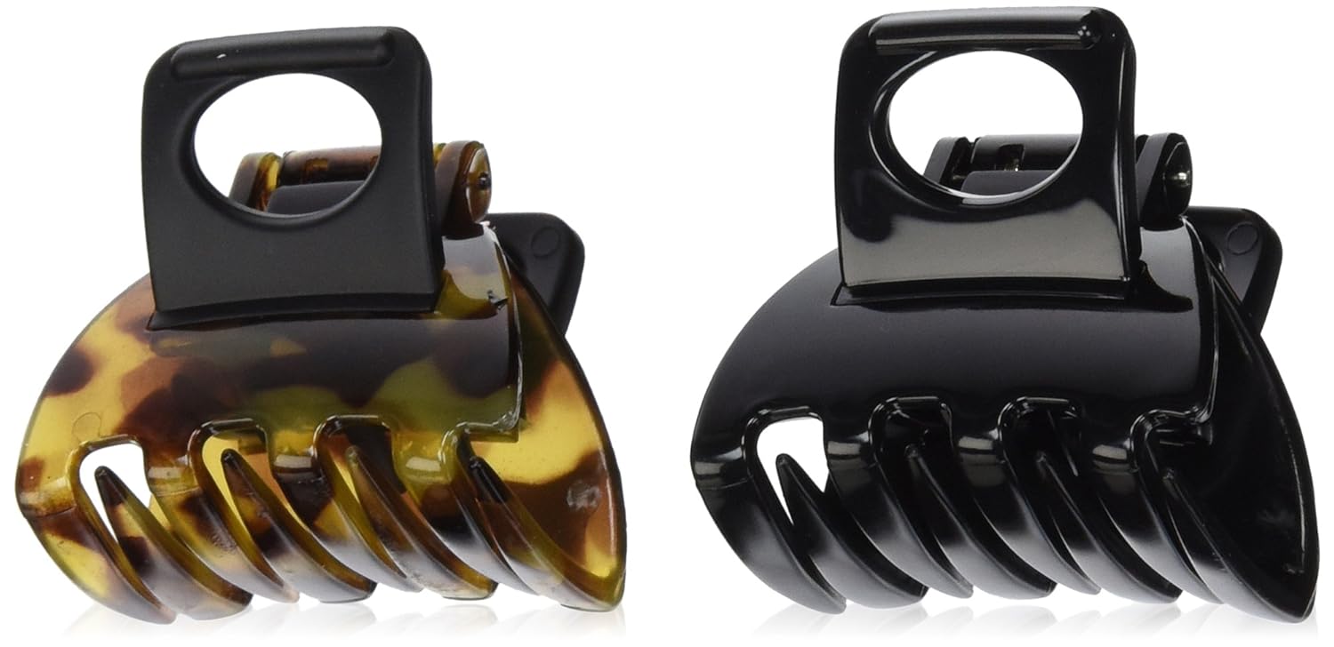 Scunci No-slip Grip Double Teeth Jaw Clips, 2 Count