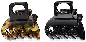 Scunci No-slip Grip Double Teeth Jaw Clips, 2 Count