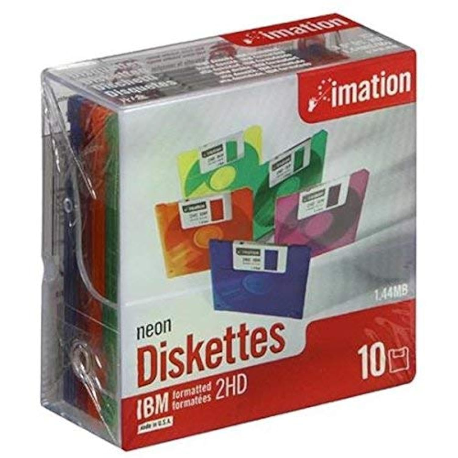 Imation - 10 x Floppy Disk - 1.44 MB - green, blueberry, tangerine, lime, raspberry - PC - storage media