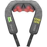 Cordless Neck Massager for Pain Relief Deep Tissue, Kneading Shiatsu Neck and Shoulder Massager with Heat,Cordless Massager for Back and Shoulder Pain, Gifts for Women Men Home Office Christmas