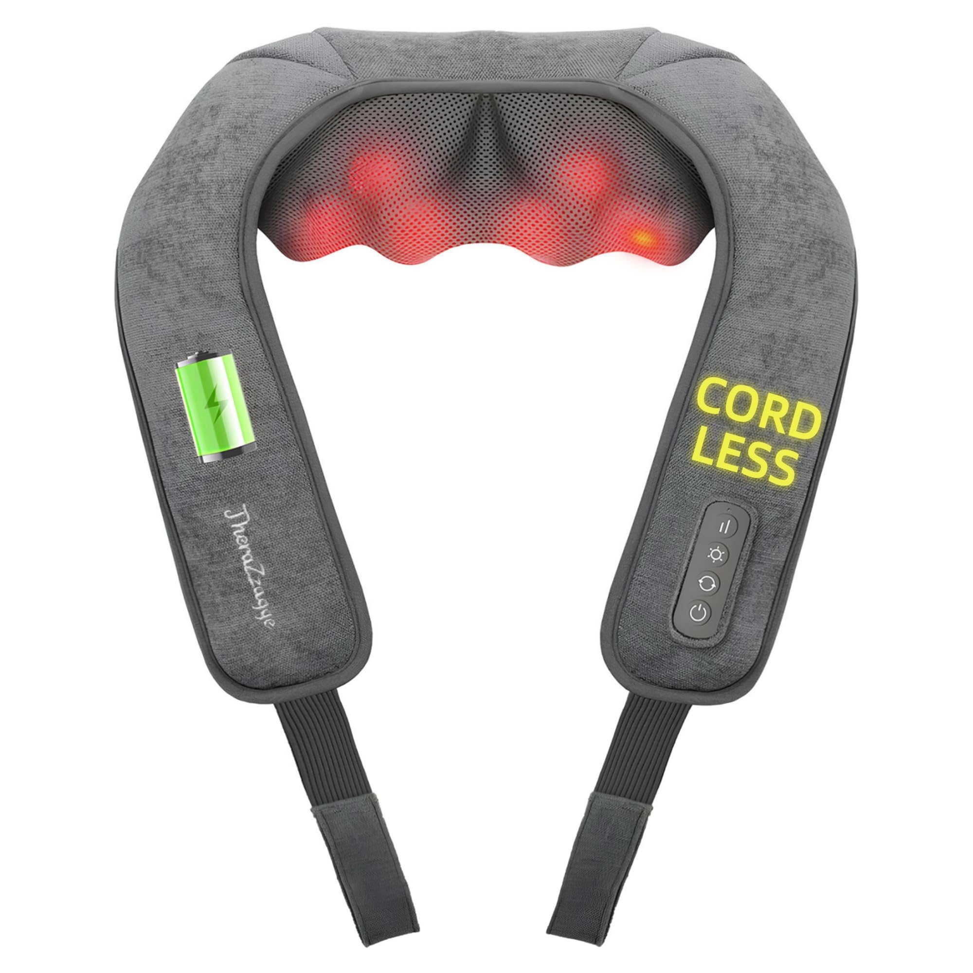 Photo 1 of Cordless Neck Massager for Pain Relief Deep Tissue, Kneading Shiatsu Neck and Shoulder Massager with Heat,Cordless Massager for Back and Shoulder Pain, Gifts for Women Men Home Office Christmas