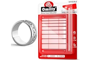 Omilly Ring Sizers for Loose Rings,144 Pack 16 Sizes 6 Sheets Ring Guards,Silicone Ring Size Adjuster Invisible Ring Fitter for Different Band Widths for Women and Men(Transparent)