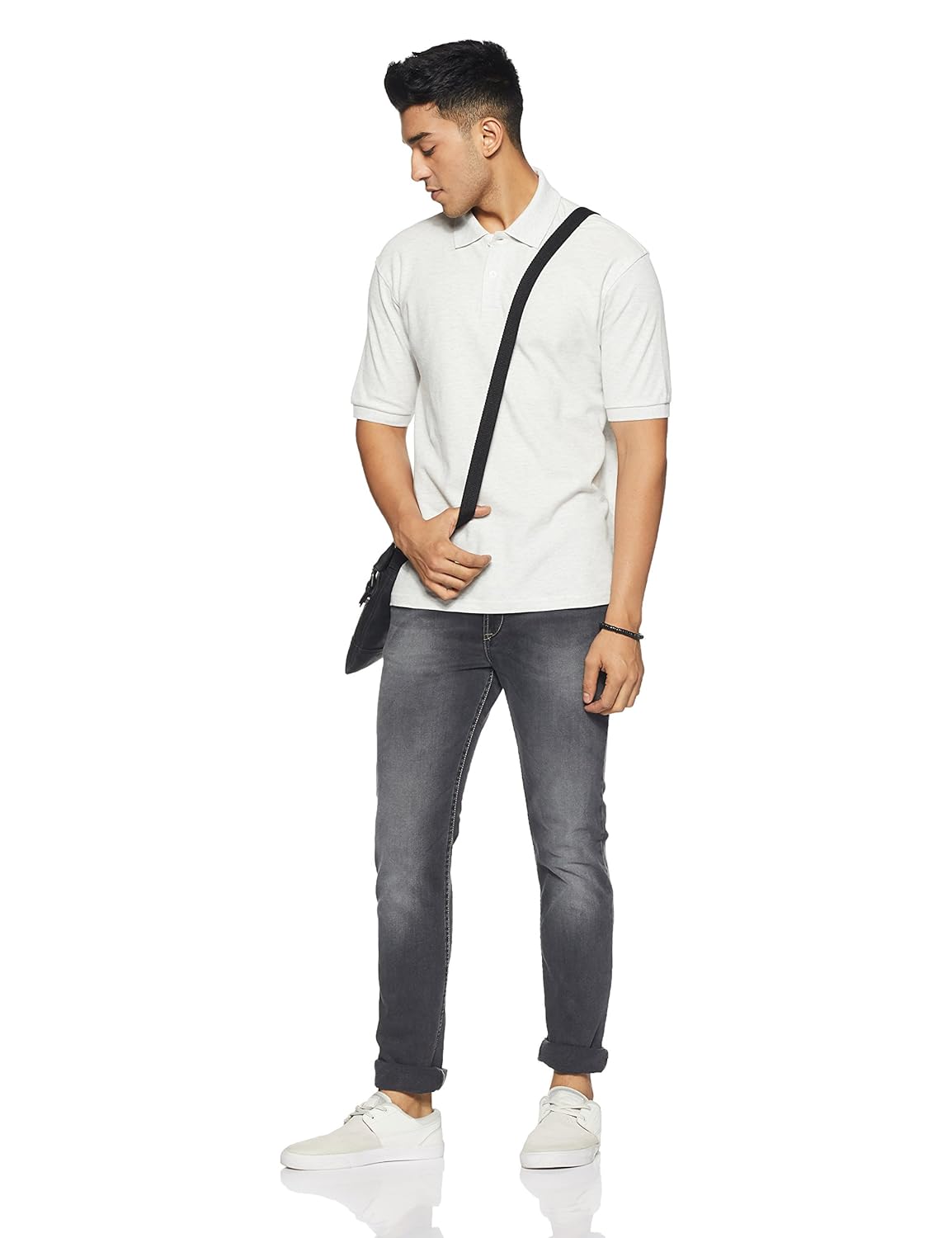 marks & spencer men's solid regular fit polo