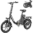 HOVERFLY H3 16" Electric Bike, Max 28Miles Range(Pedal-Assist) Folding E-Bike with Removable Battery, Front Suspension and Commuter Electric Bicycle Adults