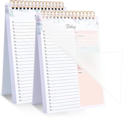 Thboxes 2 Pack To Do List Notepad A5 Spiral 208 Pages Undated Planner