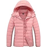 TDYPCI Women's Winter Coat Lightweight Waterproof Puffer Jacket - Quilted Short Down Coat for Women, Warm Winter Jacket