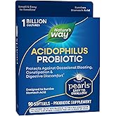 Probiotic Pearls Acidophilus Once Daily Probiotic Supplement, 1 Billion Live Cultures, Survives Stomach Acid, No Refrigeration, 90 Softgels (Packaging May Vary)