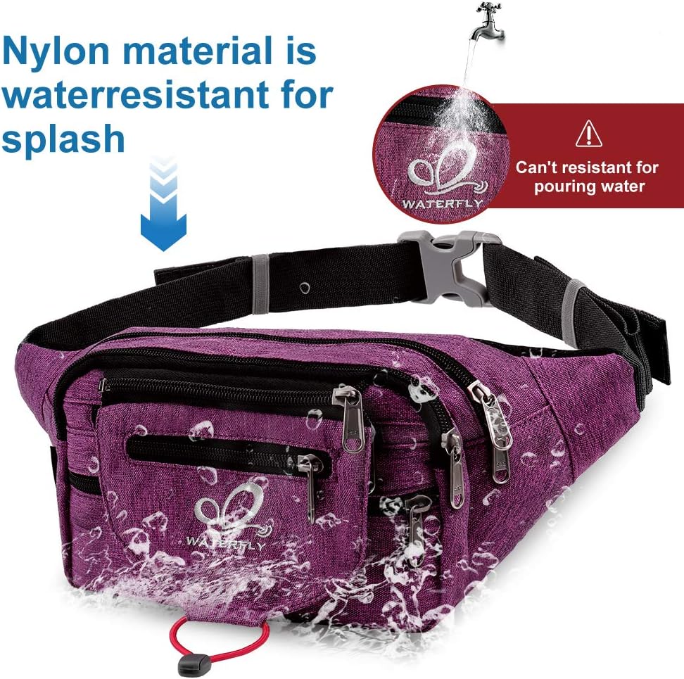 Waterfly Bum Bag Fanny Pack for Men Women Large Waist Pack with Multi Pockets for Running Hiking Camping Workout Cycling - Image 5